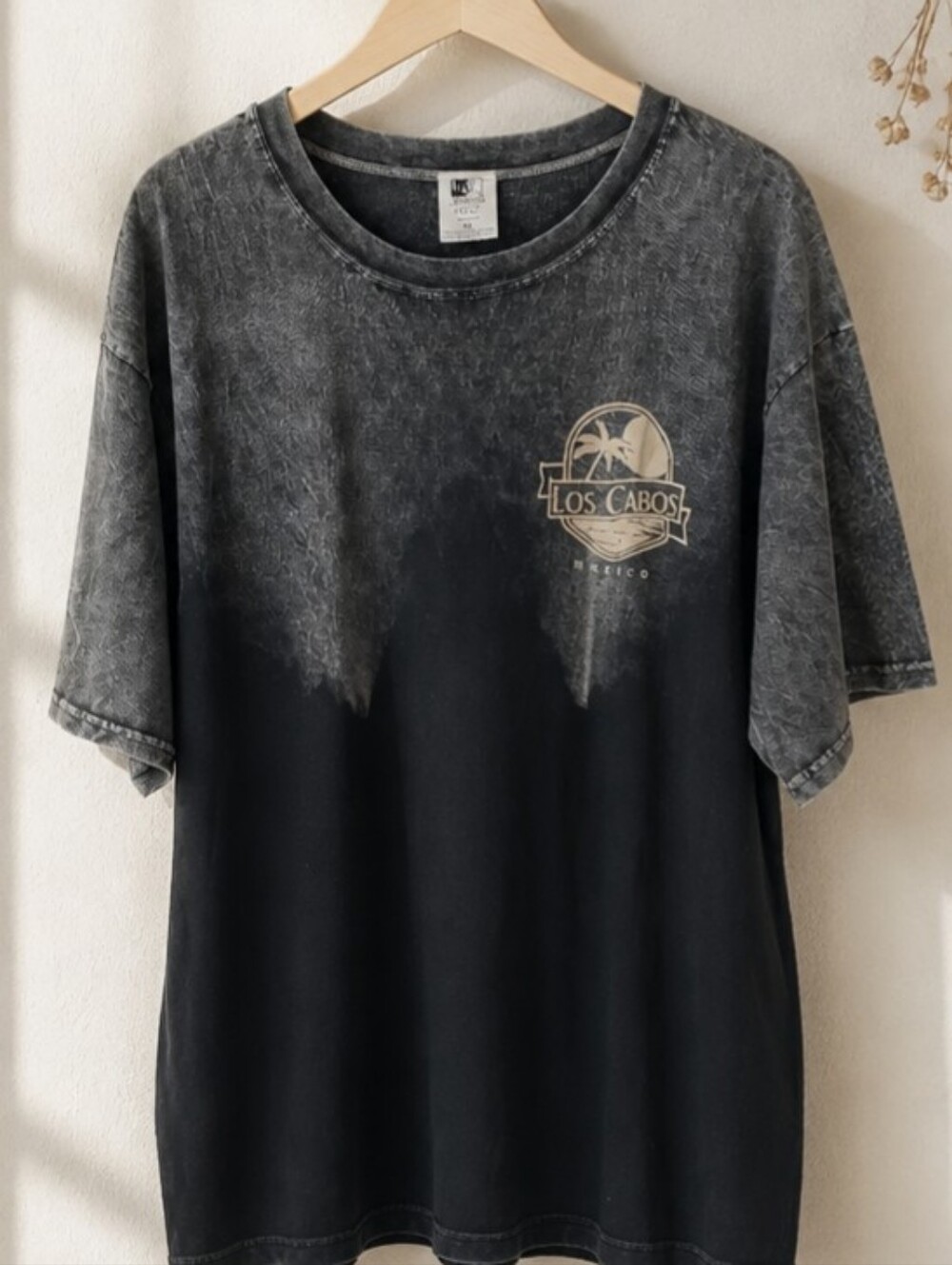 Men's Size 2XL Los Cabo Mexico Black & Gray Short Sleeve T-shirt